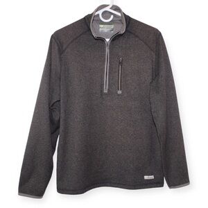 GH Bass & Co Mens XL Explorer 1/4 Zip Jacket Gray Arctic Terrain Fleece EUC